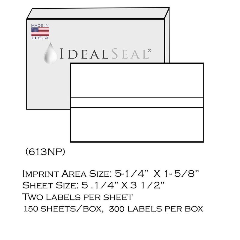 IDEALSEAL Bright White Box of 300 Double Postage Meter Tapes 5 1/4 x 3 1/2 Compatible Replacement for PB 612-0, 612-7, 612-9 & 620-9 Postage Meter Tape 05204 Two Labels Per Sheet - Image 2